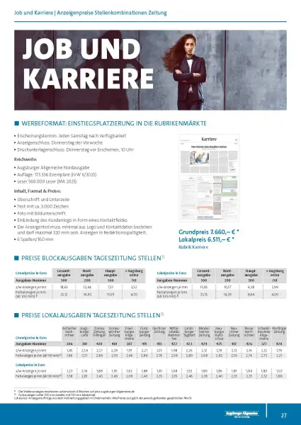Mediadaten Job und Karriere