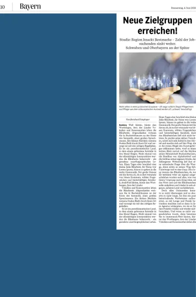 L-Anzeigen im Text- und Anzeigenteil möglich