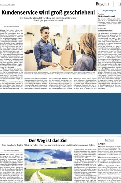 Blattbreite Anzeigen auf Textseiten in der Seitenmitte