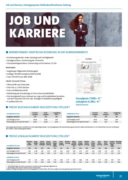 Mediadaten Job und Karriere